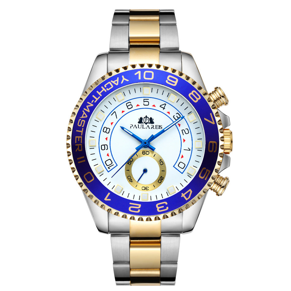 Automatic Mechanical Luminous Room Gold Steel Belt Men's Watch