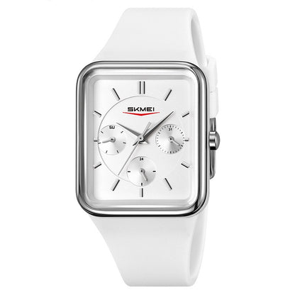 Multi Functional Square Silicone Waterproof Watch For Girls