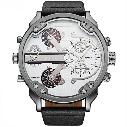 Bold Dual-Time Black Outdoor Sports Watch
