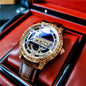 Automatic Mechanical Men's Watch Double-sided Hollow Waterproof
