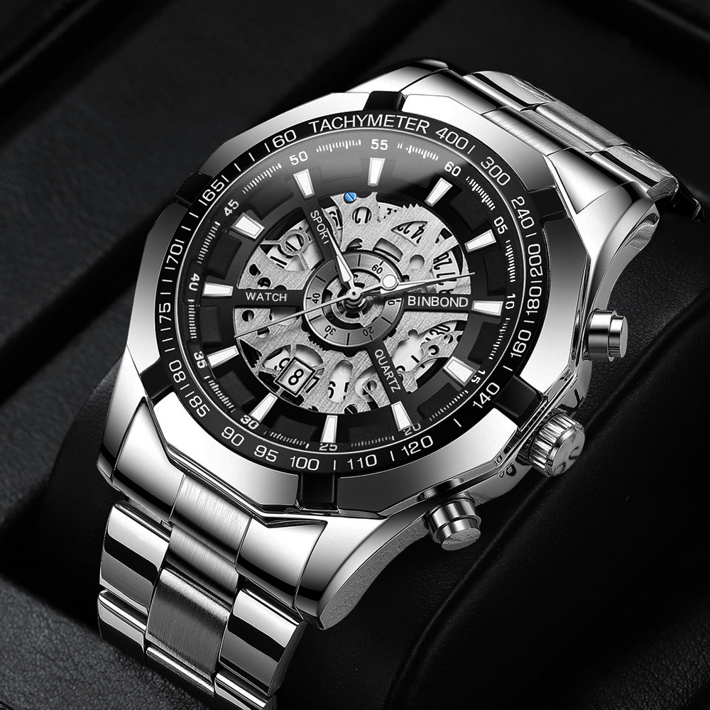Men's Waterproof Luminous Casual Business Skeleton Shrimp Watch