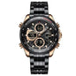 Men's Stainless Steel / Leather  Strap Multi-function Watch