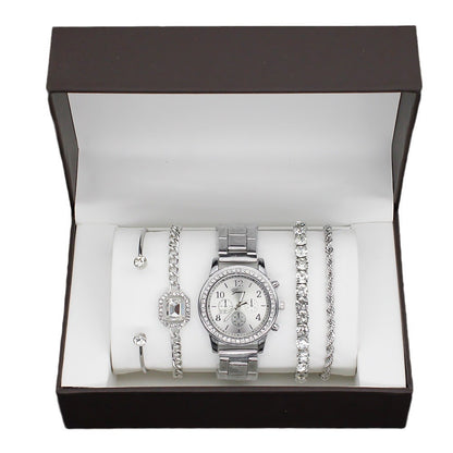 Women's  Set With Bracelet 4 Pieces FashionWatch Quartz