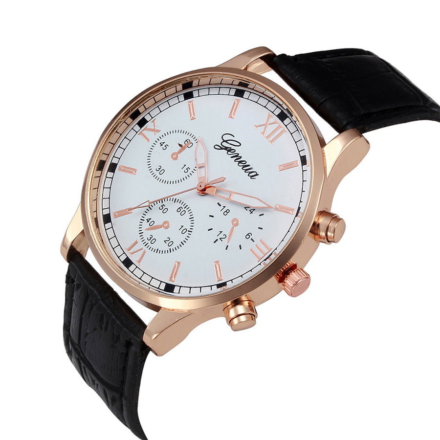 Fashion Simple Business Belt Quartz Watch Men's