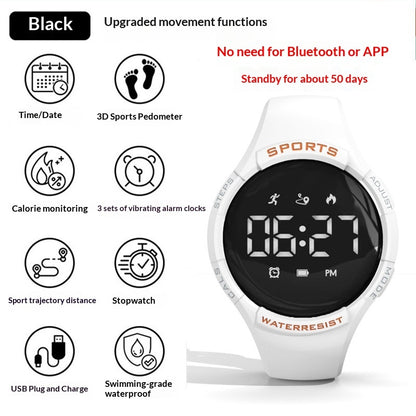 Touchscreen Sports Multifunctional Smart Bracelet Pedometer Heart Rate Monitor Electronic Watch