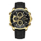 Men's Stainless Steel / Leather  Strap Multi-function Watch
