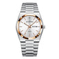 Ultra-thin Butterfly-clasp Steel-band Quartz Mens Watch