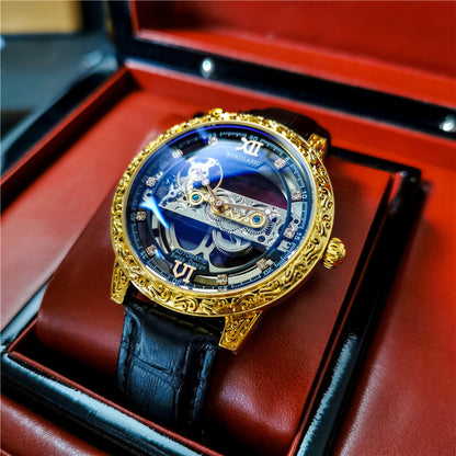 Automatic Mechanical Men's Watch Double-sided Hollow Waterproof