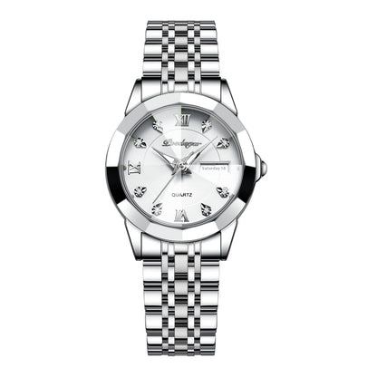 Women's Waterproof Luminous Double Calendar Wrist Watch