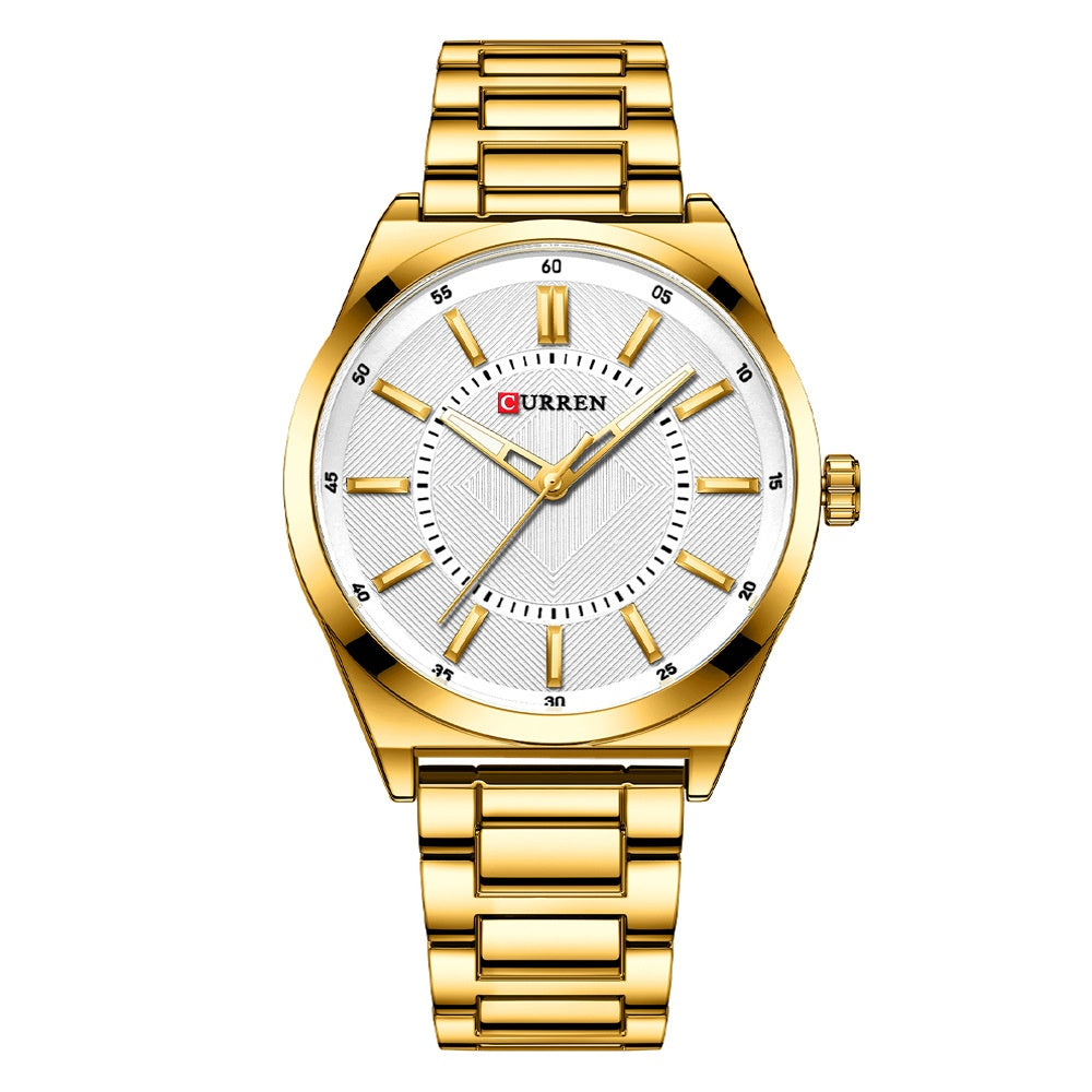 Mens Simple Business Waterproof Bar-Clasp Watch