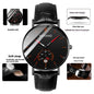 Trade Watch Stylish Black Technology Belt Refined Steel Korean Casual Calendar