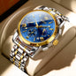Brand Original Certification Men'S Watches Moon Phase Waterproof Quartz Watch for Man Chronograph Calendar Fashion Watch
