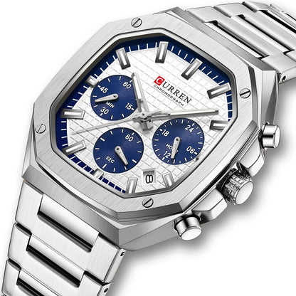 Unisex Small Dial Six-Hand Multi-Function Waterproof Calendar Couples Watch For Men