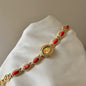 Women's Agate Bead Bracelet Watch