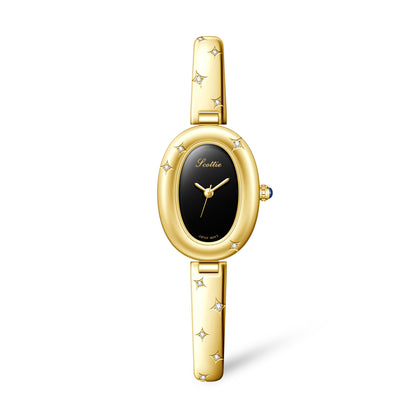 Oval Disk Bracelet Watch
