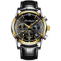 Men's Multi-functional Fashion Quartz Business Steel Belt Wrist Watch