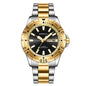 Mens Large-Dial Waterproof Dual-Date Business Watch