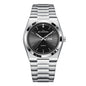 Ultra-thin Butterfly-clasp Steel-band Quartz Mens Watch
