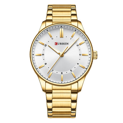 Mens Round Large-Dial Waterproof Watch