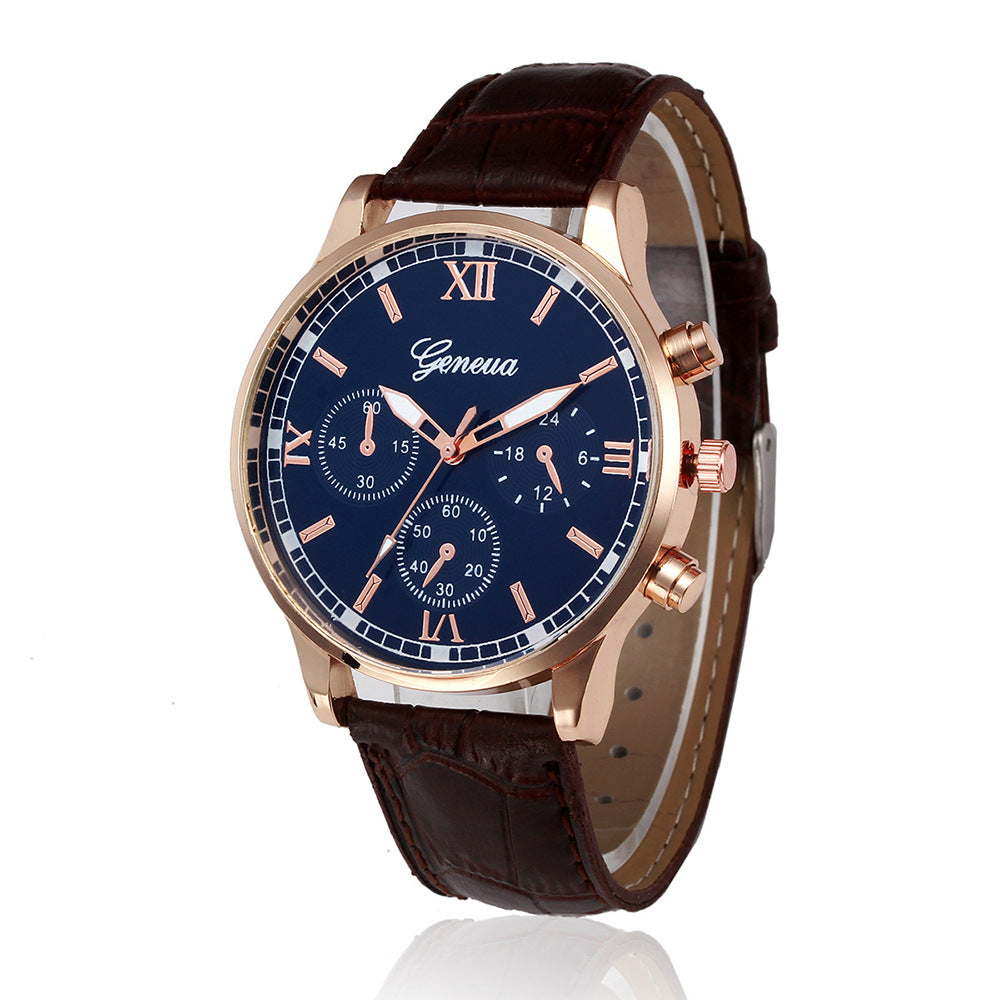 Fashion Simple Business Belt Quartz Watch Men's