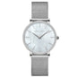 Full Stainless Steel Shell Chain Women's Diamond Shell Surface Quartz Watch