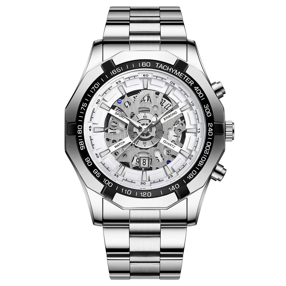Men's Waterproof Luminous Casual Business Skeleton Shrimp Watch
