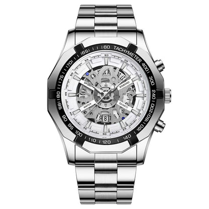 Men's Waterproof Luminous Casual Business Skeleton Shrimp Watch