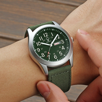 Classic Men's Nylon Canvas Waterproof Sports Watch