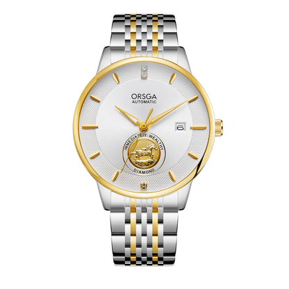 Waterproof Transparent Bottom Business Men's Mechanical Watch