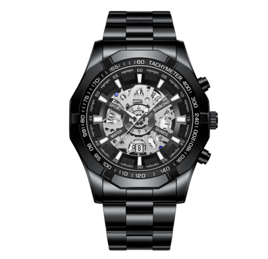 Men's Waterproof Luminous Casual Business Skeleton Shrimp Watch