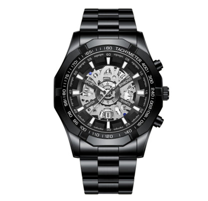 Men's Waterproof Luminous Casual Business Skeleton Shrimp Watch