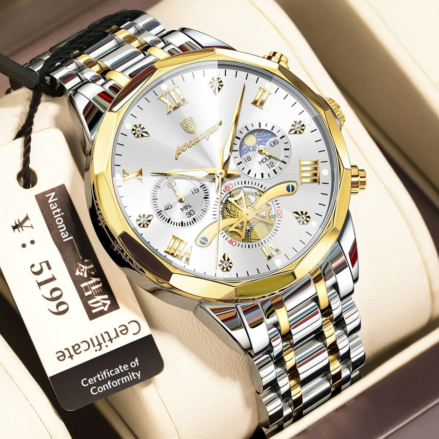 Waterproof Multifunctional Quartz Watch For Men