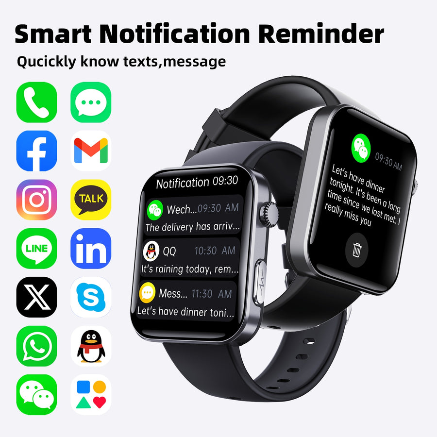 2025 Smart Watch Health Tracker 2.1in Fitness Tracker