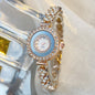 Diamond-encrusted Glass Rhinestone Women's Quartz Watch