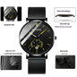 Trade Watch Stylish Black Technology Belt Refined Steel Korean Casual Calendar