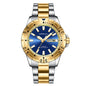 Mens Large-Dial Waterproof Dual-Date Business Watch