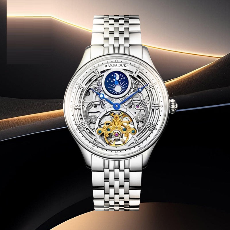 Business Leisure Waterproof Watch With Steel Strap
