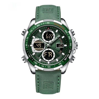 Men's Stainless Steel / Leather  Strap Multi-function Watch