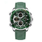 Men's Stainless Steel / Leather  Strap Multi-function Watch