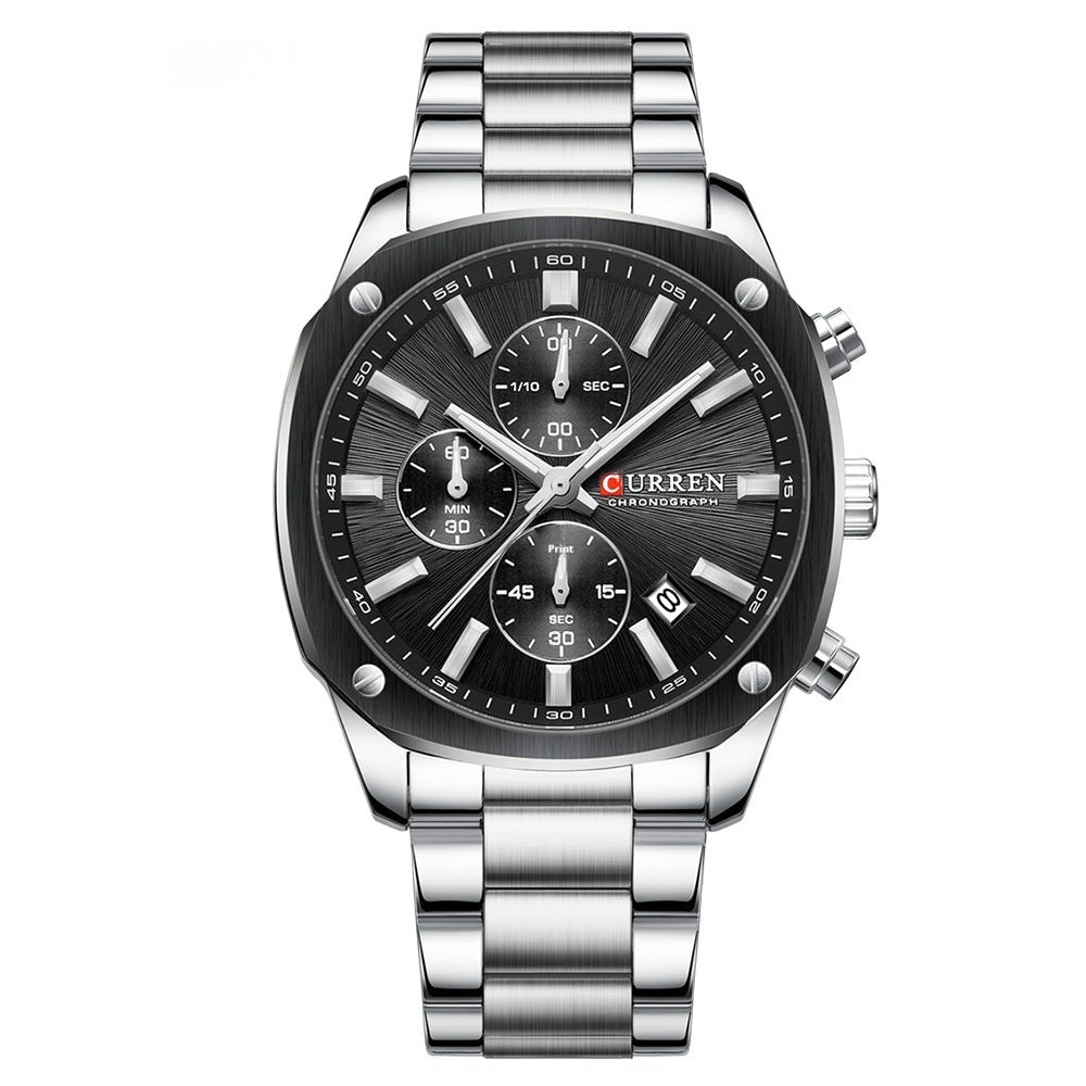Six-hand Waterproof Business Mens Watch With A Calendar