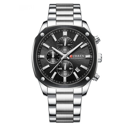 Six-hand Waterproof Business Mens Watch With A Calendar