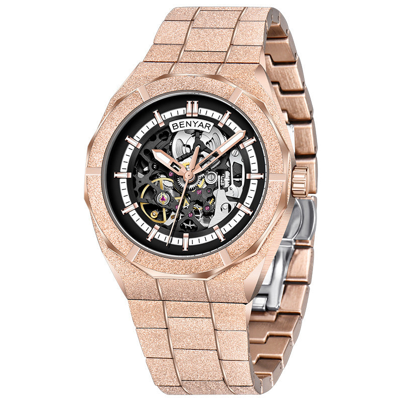 Men's Automatic Mechanical Fashion Waterproof Luminous Sports Hollow Watch