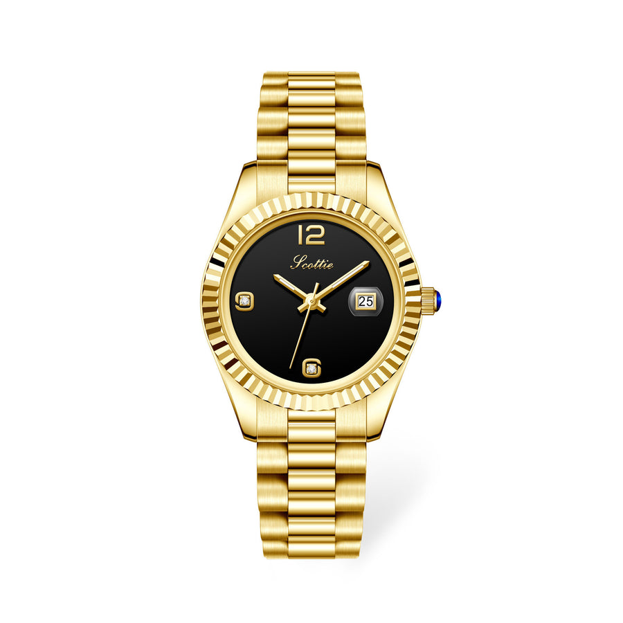 Diamond Shining Women's Steel Band Quartz Watch