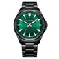 Waterproof Round Mens Simple Steel-Strap Watch