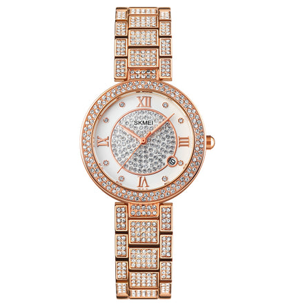 Gypsophila Diamond Shiny Rose Gold Quartz Watch