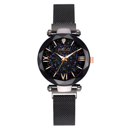 Starry Quartz Watch Lazy Magnet Strap