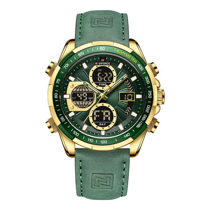 Men's Stainless Steel / Leather  Strap Multi-function Watch