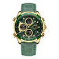 Men's Stainless Steel / Leather  Strap Multi-function Watch