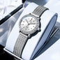 Vintage Fashion Square Quartz Watch With Rhinestones