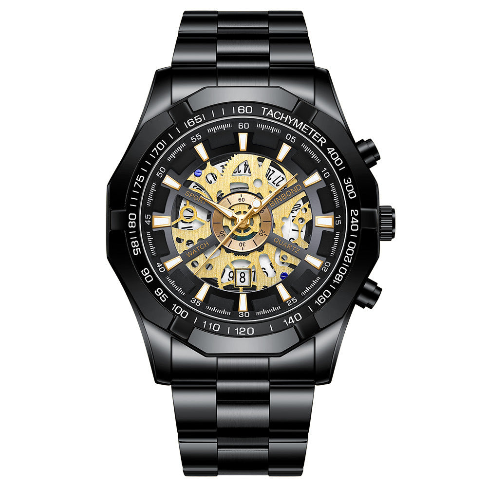 Men's Waterproof Luminous Casual Business Skeleton Shrimp Watch